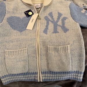 NWT Madhappy Limited Edition New York Yankees Zip Shawl Collar Sweater